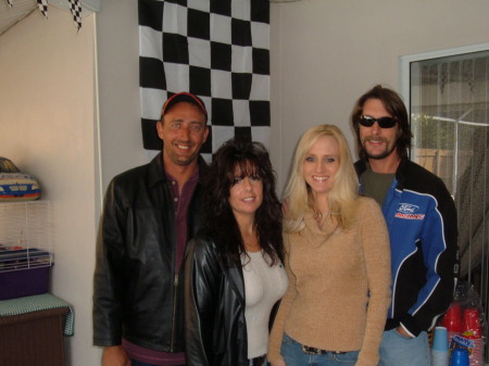 Our fiends and us at the Daytona 500 party (I am in the Ford jacket.LOL)