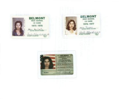 BELMONT ID CARDS 1975-1978