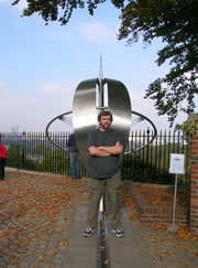 Astride the prime meridian