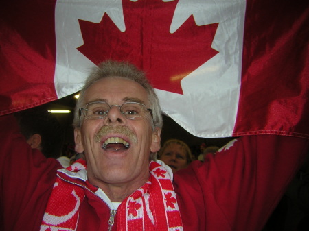 Singing Oh Canada at Millenium Stadium, Cardiff, Wales