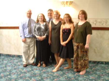 Parents, Sisters, and Me at a wedding