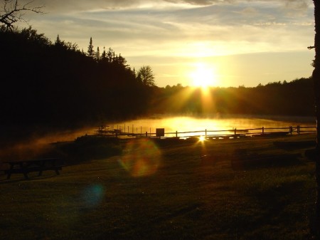 Lake W at sunset