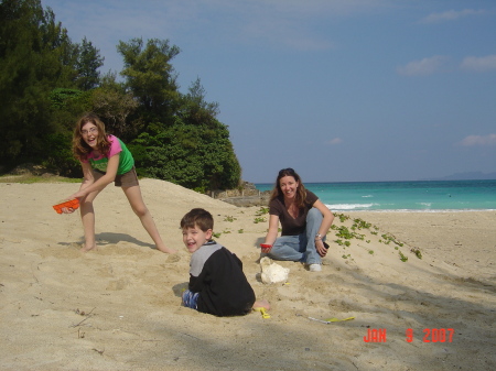 On the beach