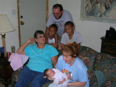 With my new granddaughter, July 2006