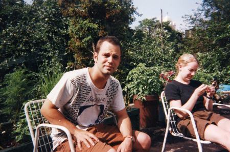 1993 Shelly and I on our roof of our apartment