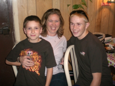 My oldest daughter Kelleigh and grandsons Adam and Taylor