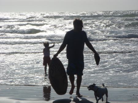 my family at the beach