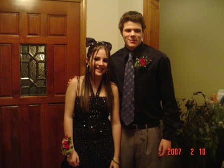 Alyssa and her date for Sweetheart Dance  2 CUTE