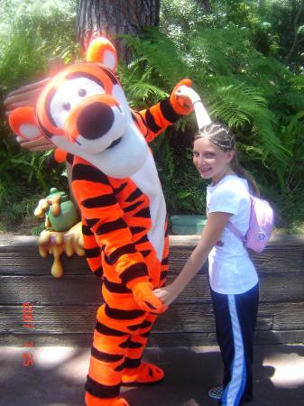 My daughter Alex dancing with Tigger