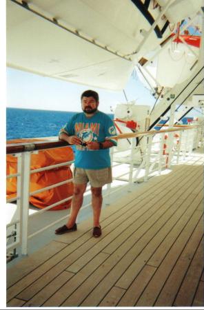 Wally on the promenade deck