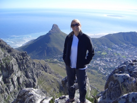 Cape Town, S.A. on top of Table Mountain