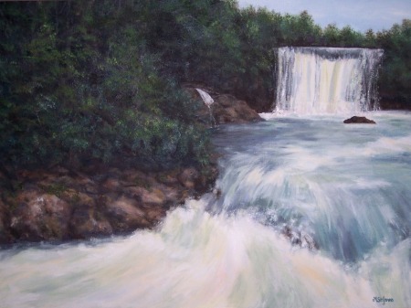 Mary's waterfall 18x24 oil