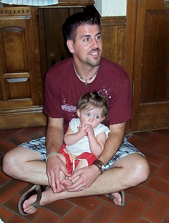 Son Brett with granddaughter Taylor