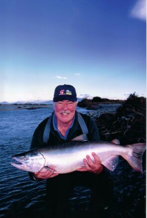 Chinook Salmon 17lb, Rakaia River, South Island