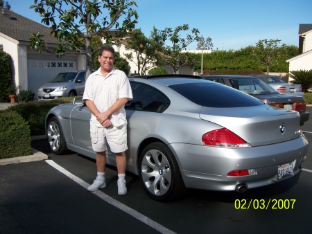 In Irvine March 2007 with his BMW 650i