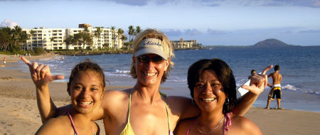 CASSIE, PEG AND I IN HAWAII