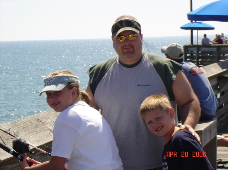 My kids and I fishing in Myrtle Beach