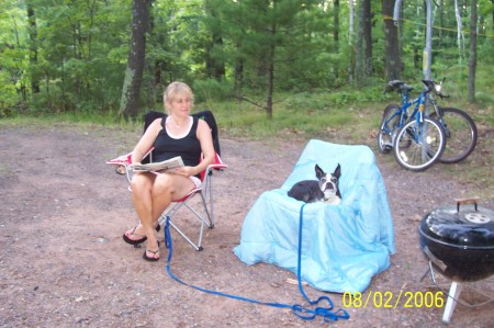camping at Two lakes, Wisc.
