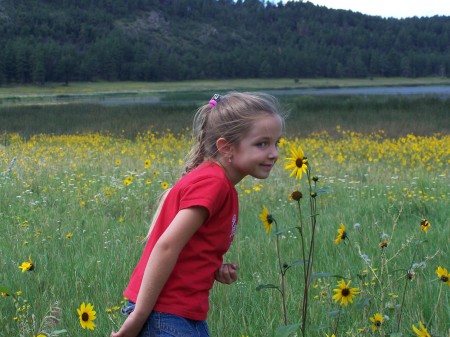 smelling the flowers