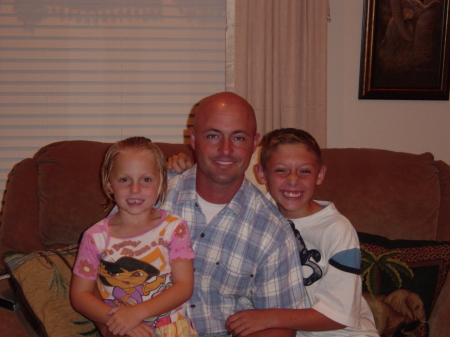 Me(Bald&Beutiful) my son (Tyler) and my daughter (madison)