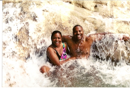 WATER FALL IN JAMACIA WITH HUSBAND RON