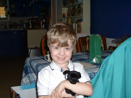 Lucas and his puppy