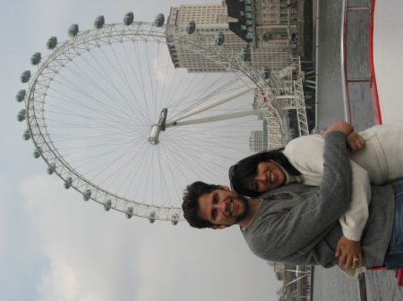 At the London Eye, in uh, London