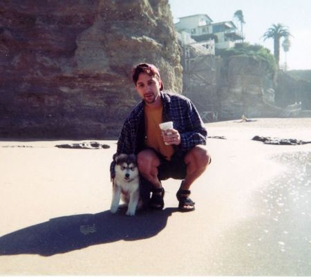 Takoda & Me at Tablerock Beach when he was a wee puppy