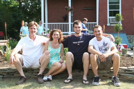 My family in the Memorial Garden