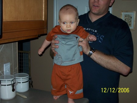 Alex in his Longhorn outfit.