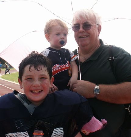 Johnny with Grandsons