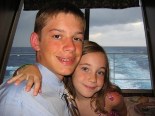Holden and Grace on the cruise