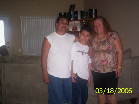 my husband Rodolfo my son Carlos And me 7months pregnant with Anaissa
