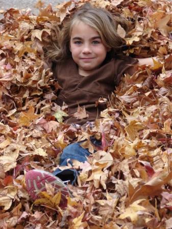 Adriana in leaves