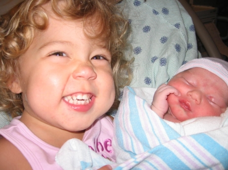 Josi with her new little brother, Luke Greyson Oujesky