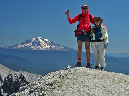 Art Tauchen and me atop Mt St Helens