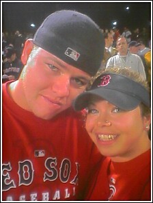 Chris and I at Camden Yards my first Boston Game