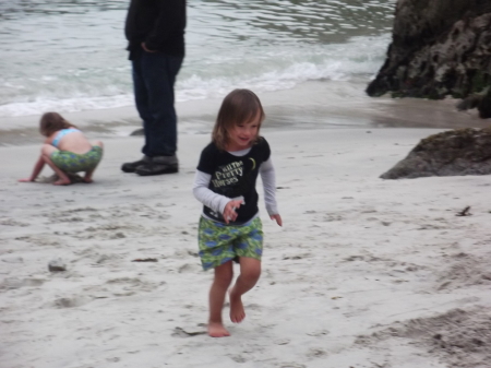 Just playing on the beach