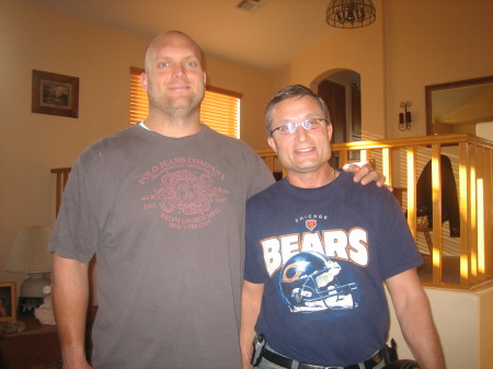 Ron and Chicago Bear John Tait