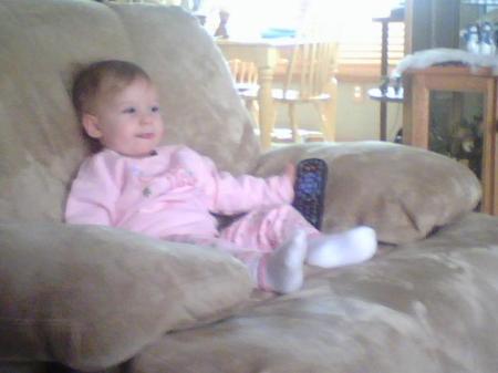 Alyssa with the remote