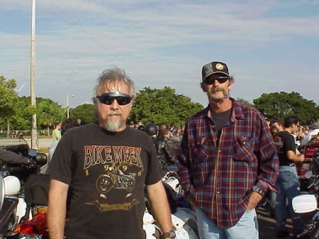 me and buddy at bike run