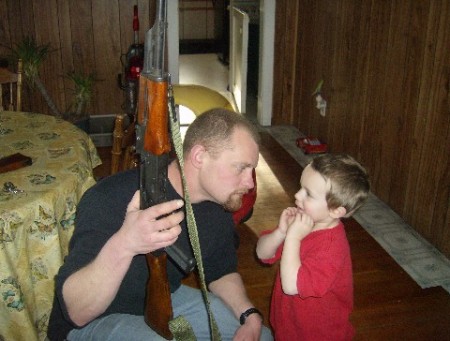 Big Jim tellin Lil Jim about guns!