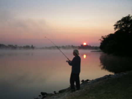 this is me fishing at dawn