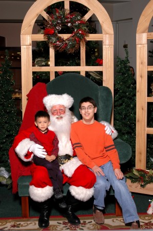 My boys with Santa December 2007