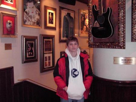 My son Trevor Cleveland Hard Rock Cafe 2007