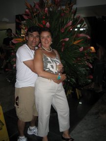 Jorge and I in the lobby of hotel in Cartagena