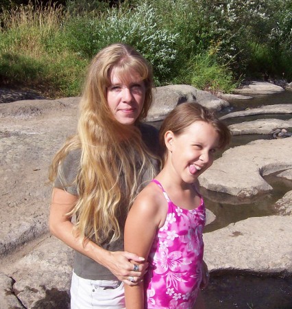 My daughter, Daphne, and me at Fall Creek