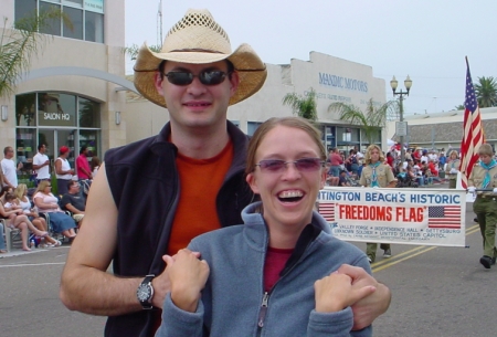 at a parade