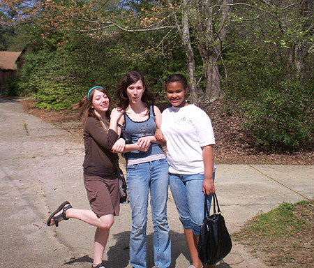 Hayley (center) with 2 Friends at Nature Cntr.