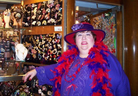 At the Queen Mary for A Red Hat Society Event